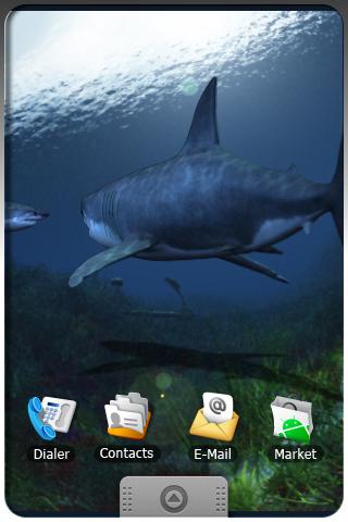 GREAT WHITE  live wallpaper . Android Themes