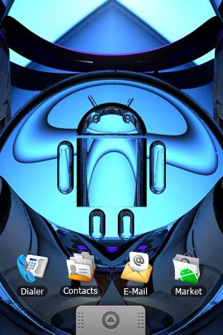 DROID BLUE  live wallpaper  . Android Themes