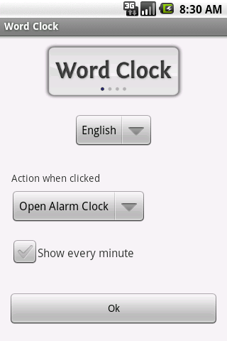Word Clock Android Productivity