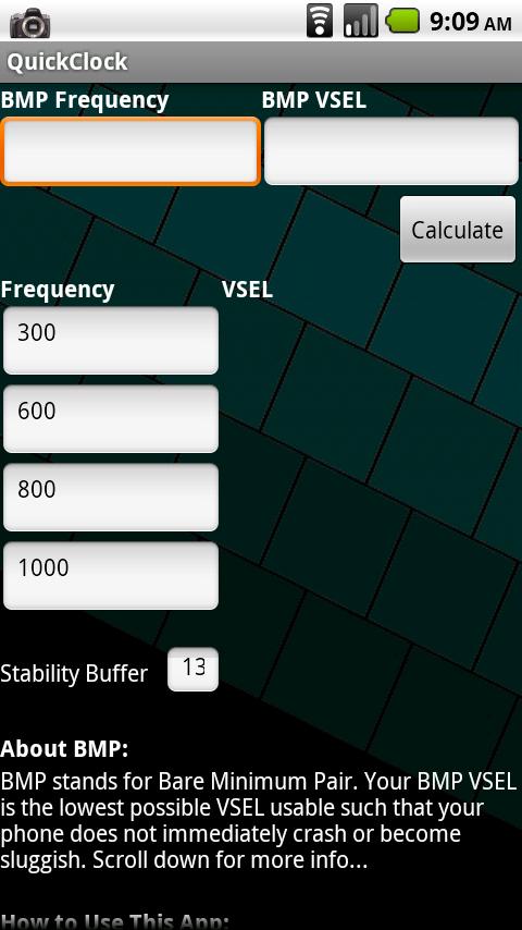 QuickClock Overclock Assistant Android Tools