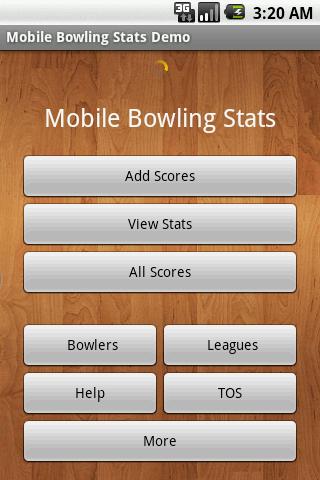 Mobile Bowling Stats Demo