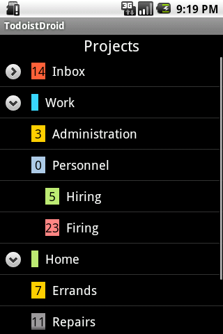 TodoistDroid Android Productivity