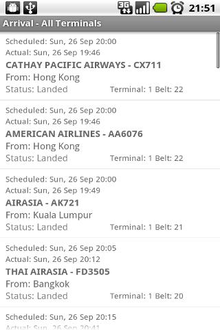 SG Flight Android Travel
