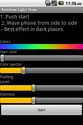 Rainbow Light Show Demo Android Entertainment
