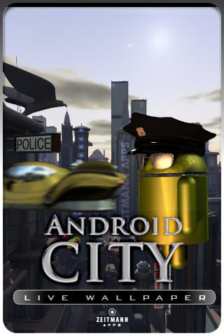 ANDROID CITY live wallpaper Android Themes