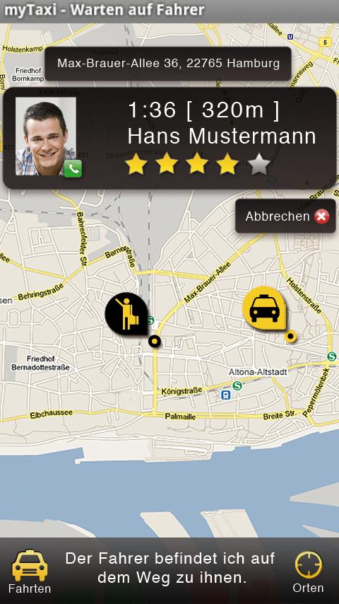 myTaxi  Für Fahrgäste