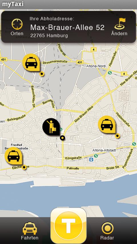 myTaxi – Für Fahrgäste Android Productivity