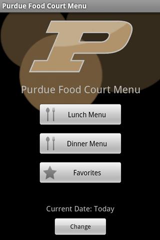 Purdue Food Court Menu