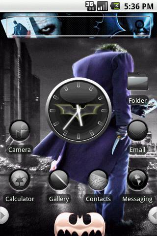 HD Theme:Dark Knight Android Themes