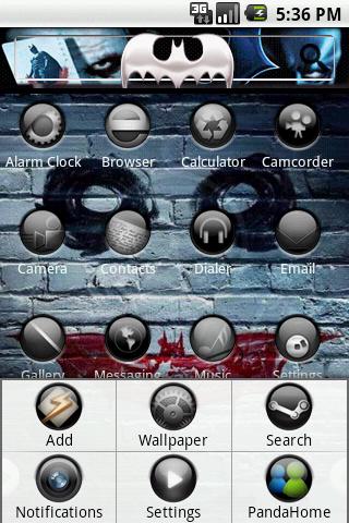 HD Theme:Dark Knight Android Themes