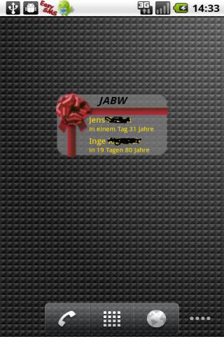 Just Another Birthday Widget Android Social