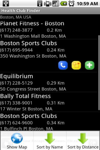 Health Club Finder Android Health