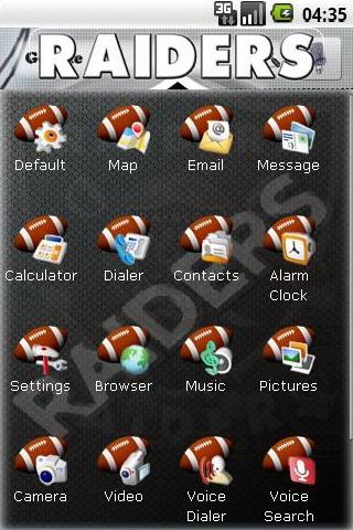 Oakland Raiders themes Android Personalization