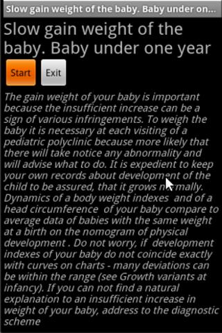 Slow gain weight of the baby Android Health