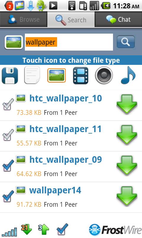 FrostWire Android Communication