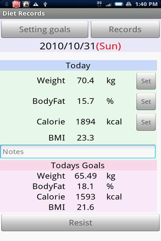 Diet Records Trial