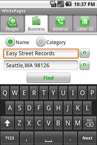 WhitePages Android Reference