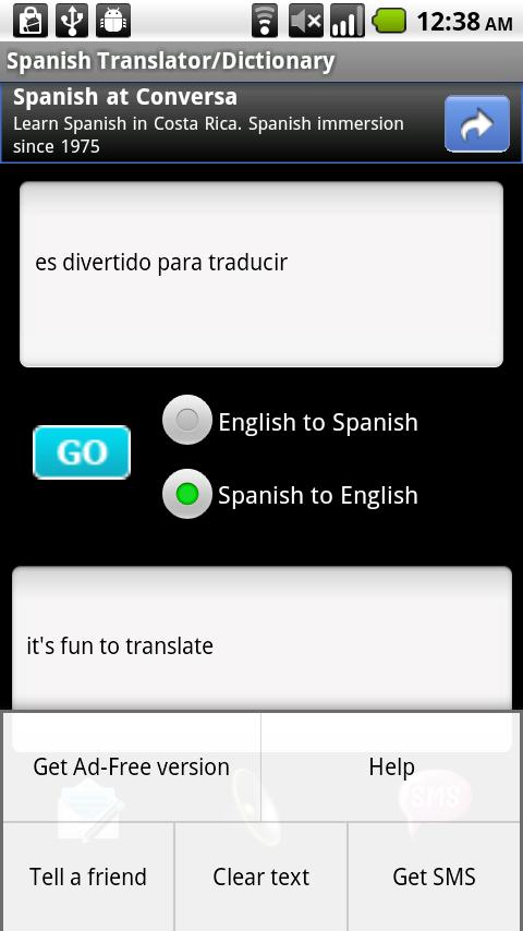 Spanish Translator Android Books & Reference