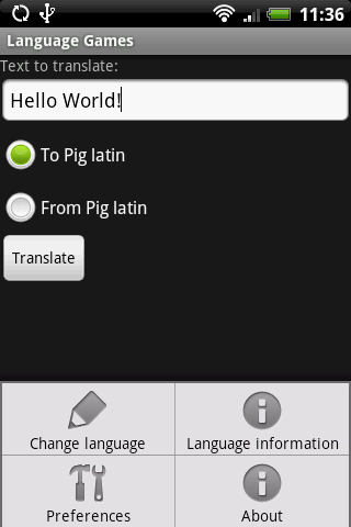 Language Games Android Entertainment