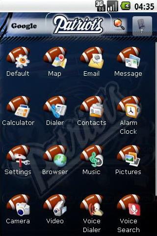 New England Patriots themes Android Personalization