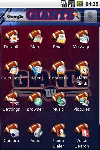 NY Giants themes Android Personalization