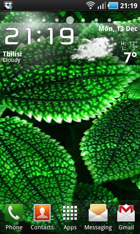 Green Leaves Underwater LW Android Themes