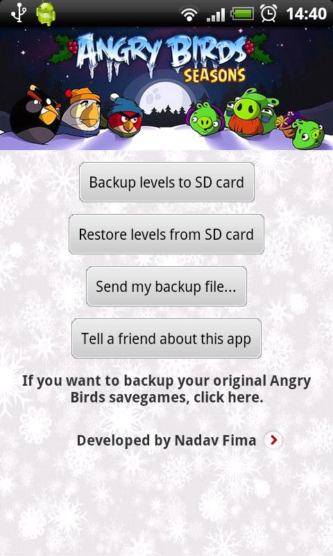 Angry Birds Seasons Backup