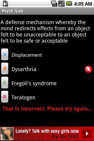 Psych Quiz Android Reference