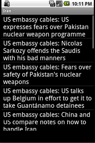 Wikileaks US Embassy Cables Android News & Magazines