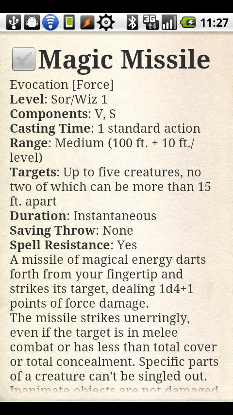 Spellbook – D&D 3.5 Android Reference