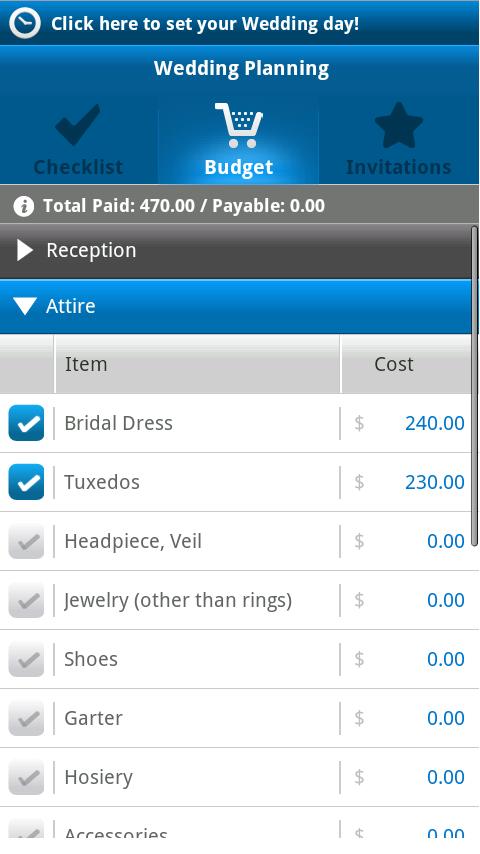 Wedding Planning Android Productivity
