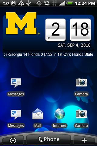 Michigan Clock Widget XL Android Sports