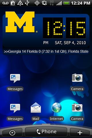 Michigan Clock Widget XL Android Sports