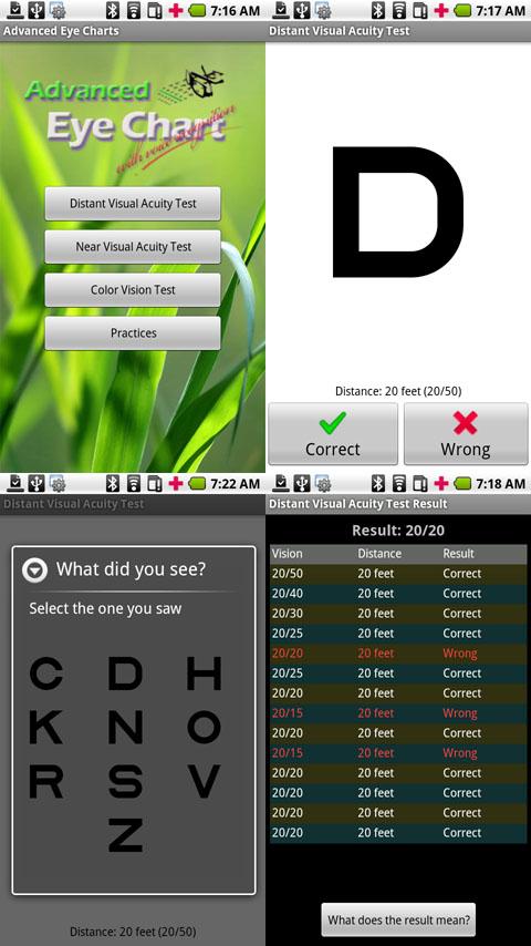 Advanced Eye Charts (Trial) Android Health