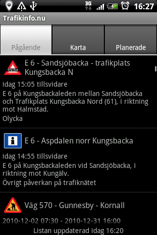 Trafikinfo.nu Android Travel & Local