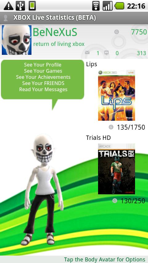 XBOX Live Statistics (BETA) Android Entertainment