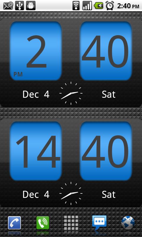 FlipClock Blue Magic Dark 4×2 Android News & Magazines