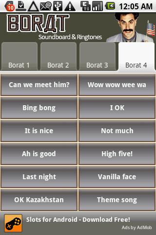 Borat Soundboard & Ringtones Android Entertainment