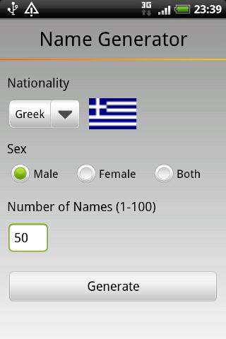 Name Generator Android Entertainment