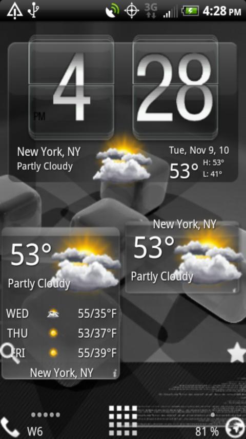 Default weather Android Themes