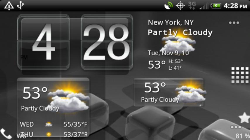 Default weather Android Themes
