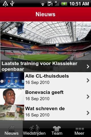 Ajax Mobile Android Sports