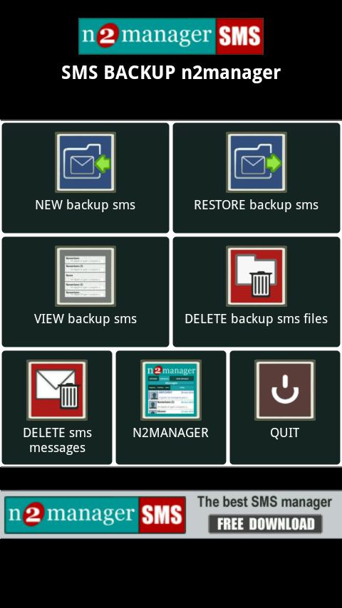 SMS BACKUP n2manager Android Tools