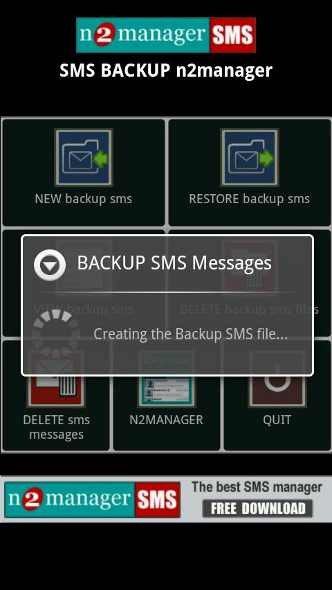 SMS BACKUP n2manager Android Tools