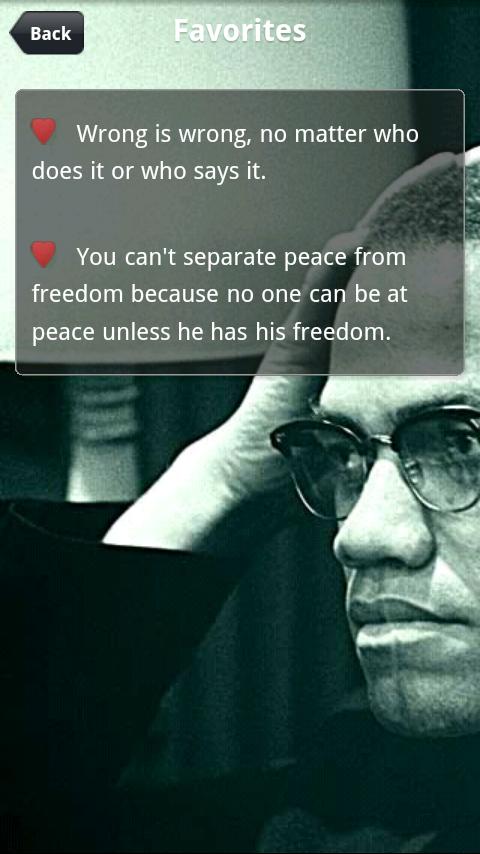 Malcolm X Quotes Android Reference