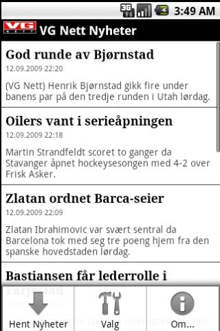 VG Nett Headlines Android News & Weather