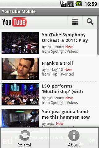 YouTube Mobile Android Multimedia