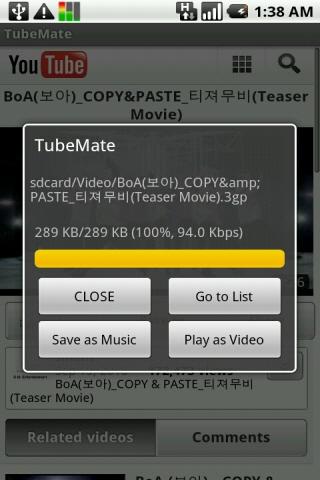 YouTube: TubeMate Android Multimedia