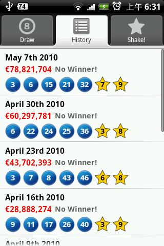 Euro Millions Android Lifestyle