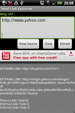 HTML Link Extractor Android Tools